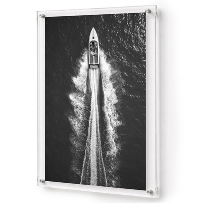 Exit By Sea Black & White Acrylic Wall Art Print - Vertical