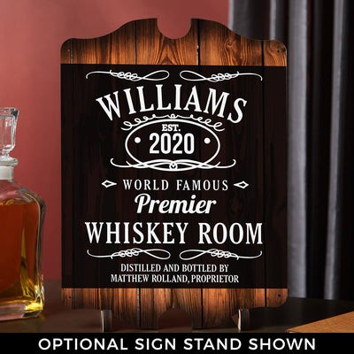 Famous Tennessee Whiskey Room Custom Bar Wall Decor Sign