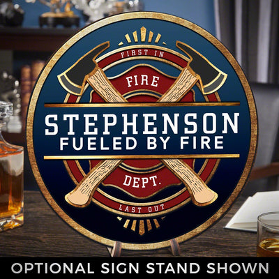 FireFighter Brotherhood Personalized Sign - Firefighter Gift