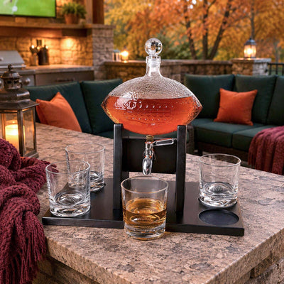 Football Whiskey Decanter Set