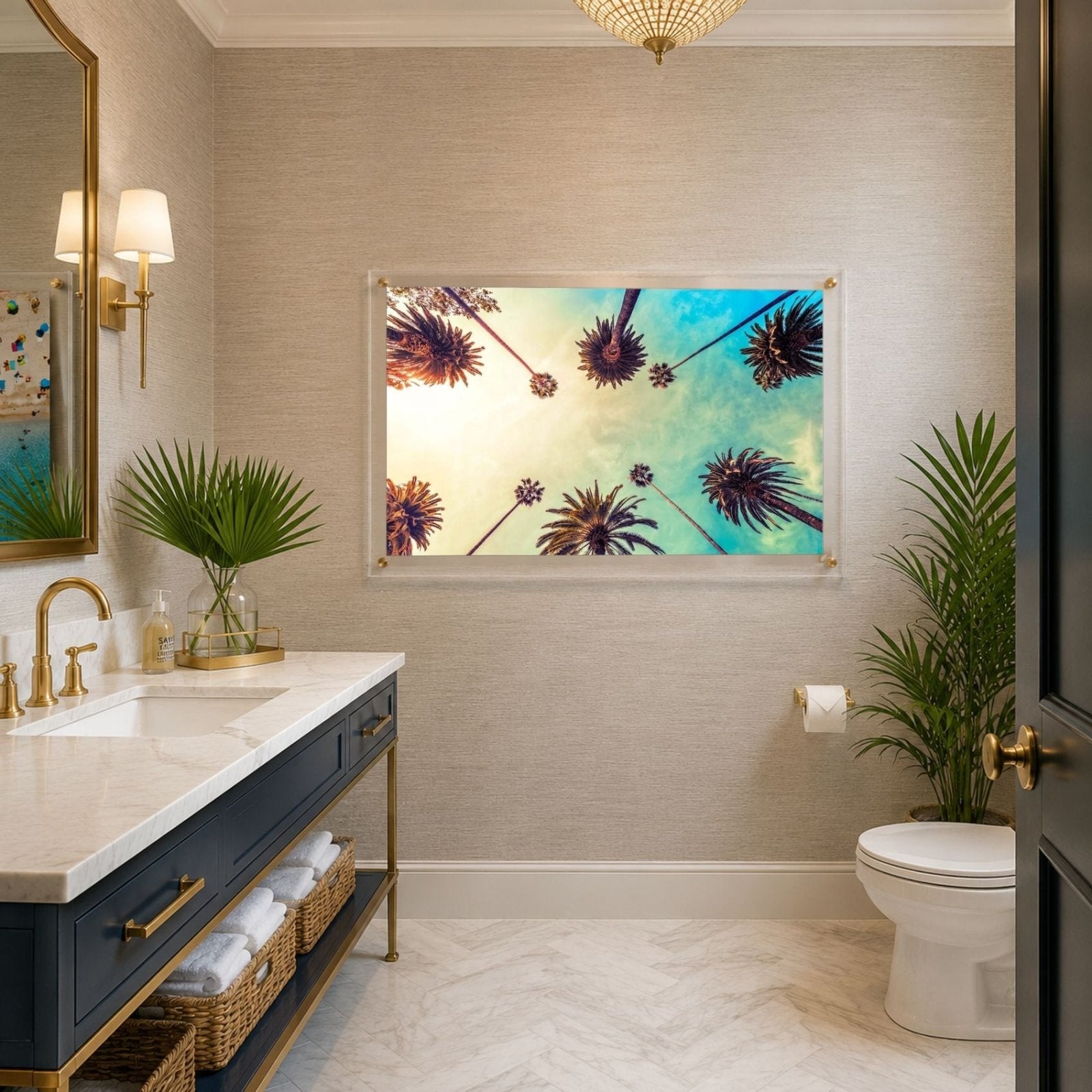 Golden Hour Palms Acrylic Wall Art Print