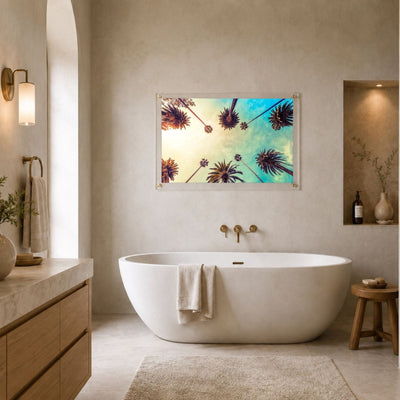 Golden Hour Palms Acrylic Wall Art Print