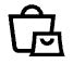 Shopping bag icon with a heart on the front