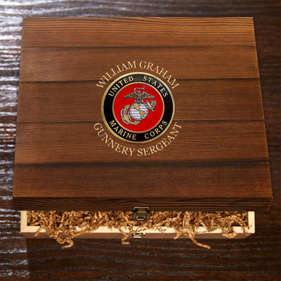 Marine Retirement Gift Personalized Argos Whiskey Decanter Set