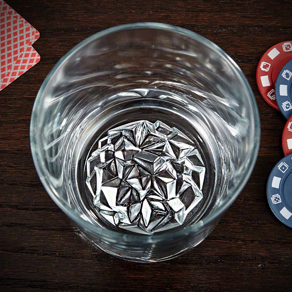 Monogrammed Bourbon Glasses with Glacier Bottom - Set of 4