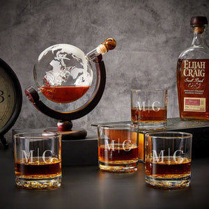 Decanter + Four Glasses