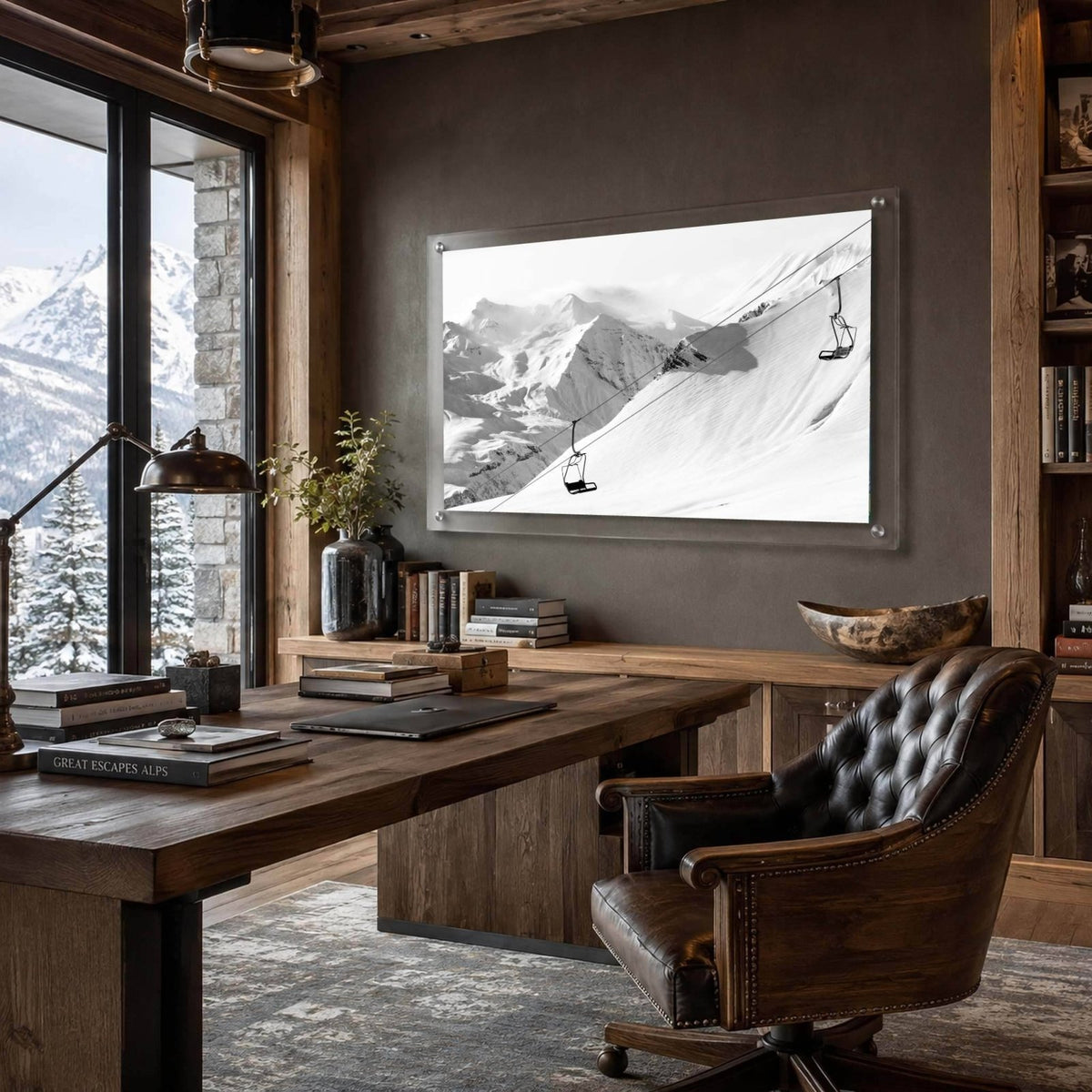 Only Up from Here Black & White Acrylic Wall Art Print