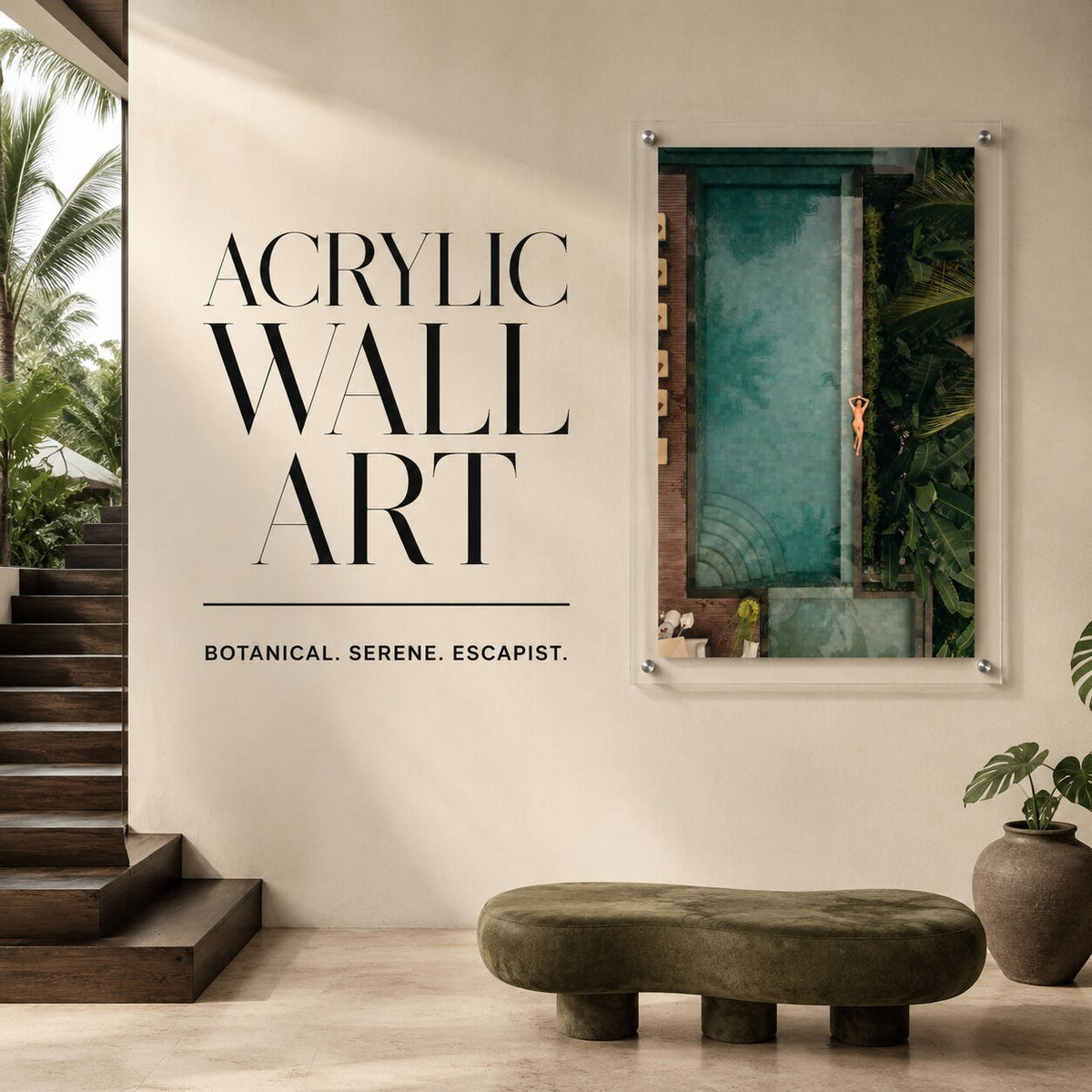 Palm & Circumstance Acrylic Wall Art Print - Vertical
