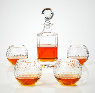 Par Excellence Whiskey Decanter Set with Golf Ball Whiskey Glasses