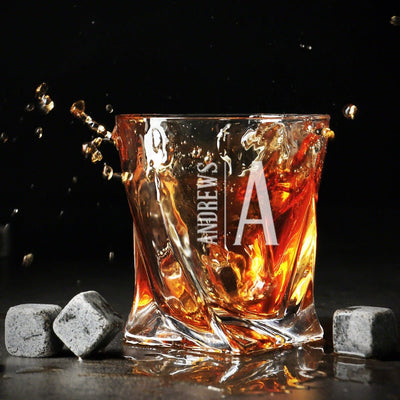 Personalized 7pc Halo Bourbon Smoker Kit with Two Glasses