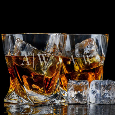 Personalized 7pc Halo Bourbon Smoker Kit with Two Glasses