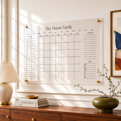 Personalized Acrylic Family Wall Calendar