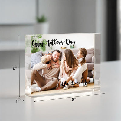 Personalized Acrylic Photo Block for Dad – Custom Picture Print, 1 - Inch Thick