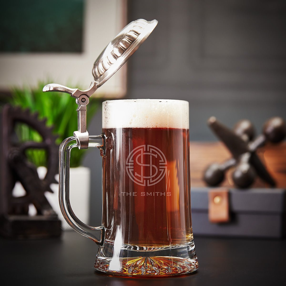 Personalized Flat-Lid German Beer Stein
