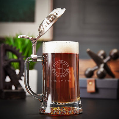 Personalized Flat-Lid German Beer Stein
