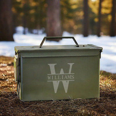 Personalized Caliber Ammo Box Cans
