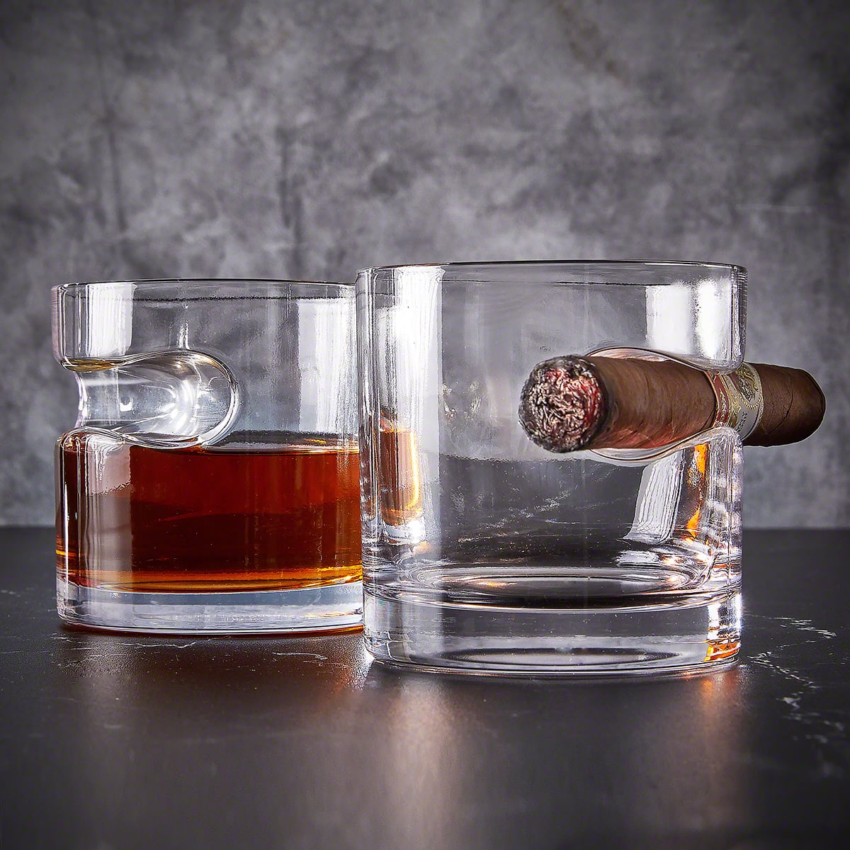 Personalized Cigar Whiskey Glass Box Set - 6pc