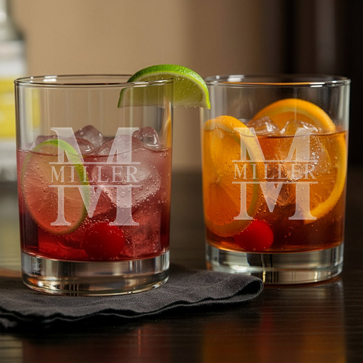 Personalized Cocktail Glasses, Set of 2