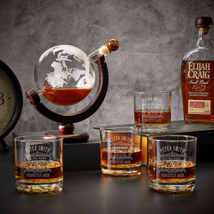 Decanter + Four Glasses