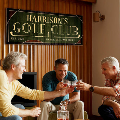 Personalized Golf Club Sign, Custom Golf Gift