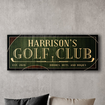 Personalized Golf Club Sign, Custom Golf Gift
