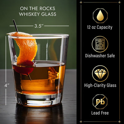 Personalized On the Rocks Cocktail Glass, 12 oz