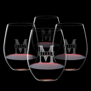 Four Red Riedel Glasses