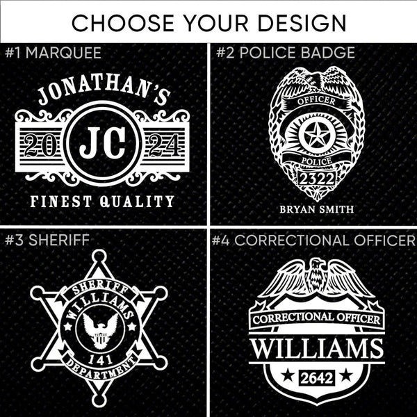 Personalized Rocks Glass for Law Enforcement
