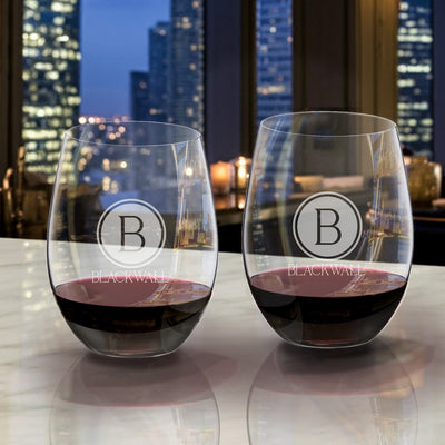 Personalized Stemless Riedel Wine Glasses, Cabernet/Merlot - Set of 2