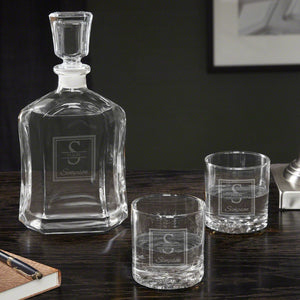 Decanter + Two Glasses