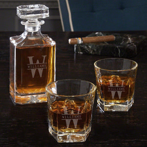 Decanter + Two Glasses