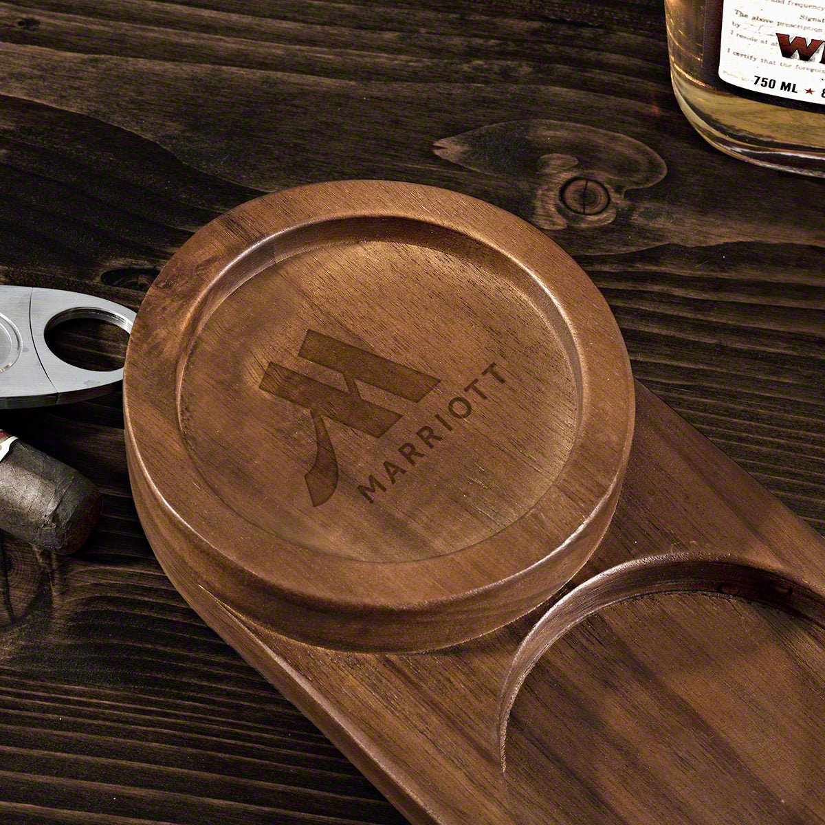 Personalized Whiskey Holder and Cigar Ashtray