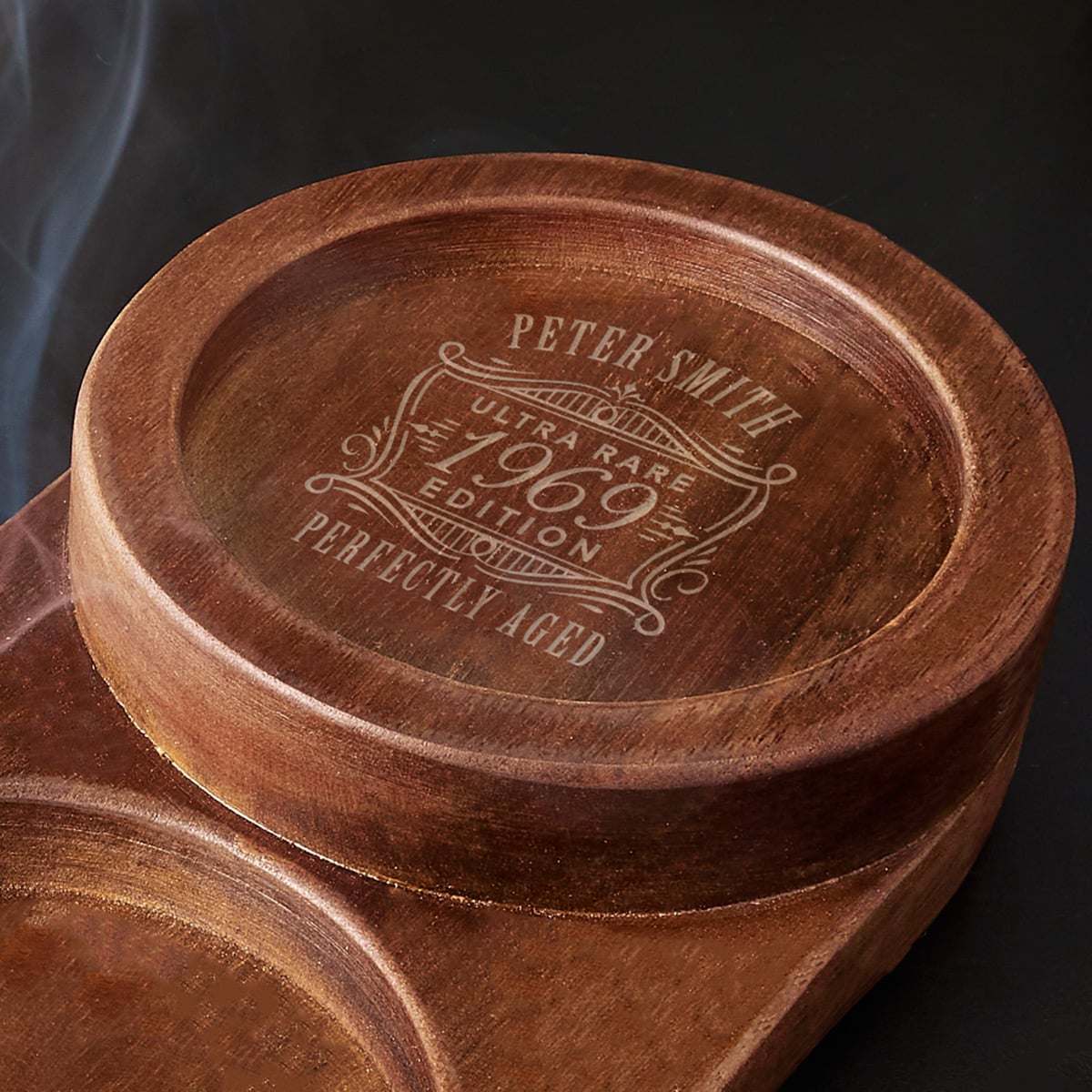 Personalized Whiskey Holder and Cigar Ashtray