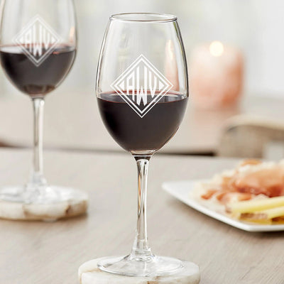 Personalized Wine Glasses, Set of 4