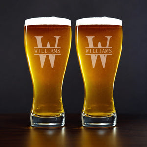 One Pilsner Beer Glass