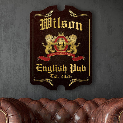 Proper English Custom Pub Sign