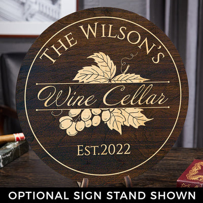 Rhone Valley Personalized Wine Cellar Sign (Signature Series)