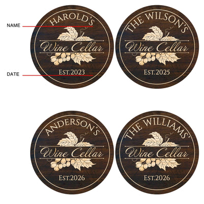 Rhone Valley Personalized Wine Cellar Sign (Signature Series)