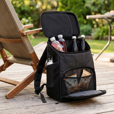 Ridgewell Recycled 18 Can Insulated Backpack Cooler - Black