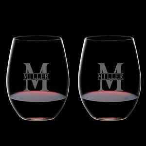 Two Red Riedel Glasses