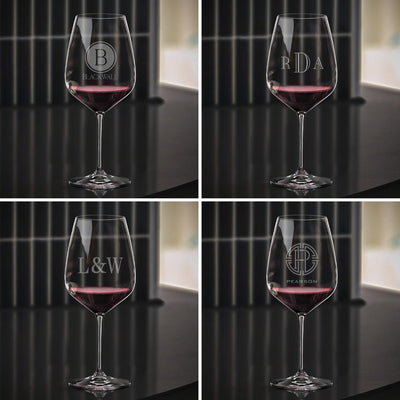 Riedel Wine Glasses, Engraved, Set of 2 - Cabernet/Red Wine Glasses