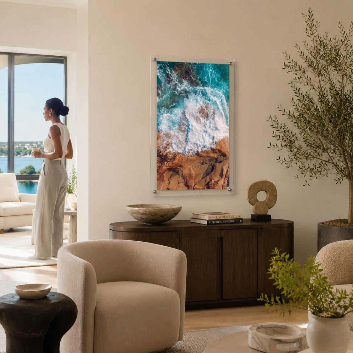 Salt Meets Stone II Acrylic Wall Art Print