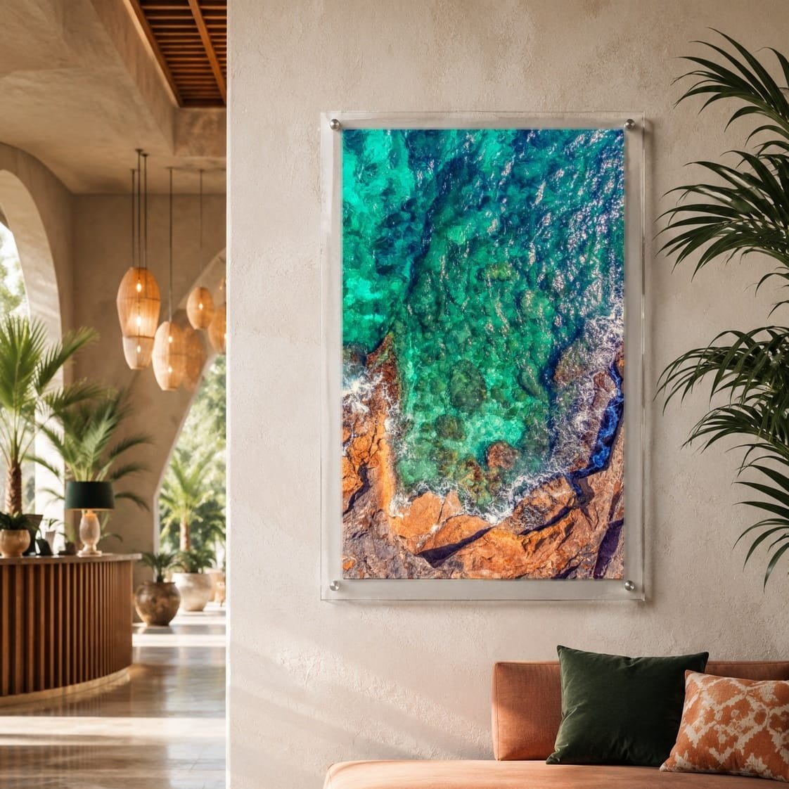 Sea Glass Shore Acrylic Wall Art Print