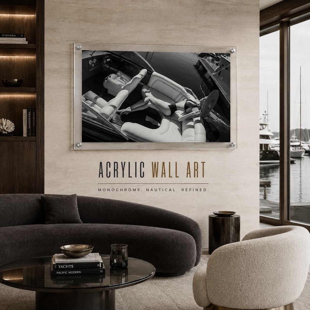 Sea La Vie Black & White Acrylic Wall Art Print