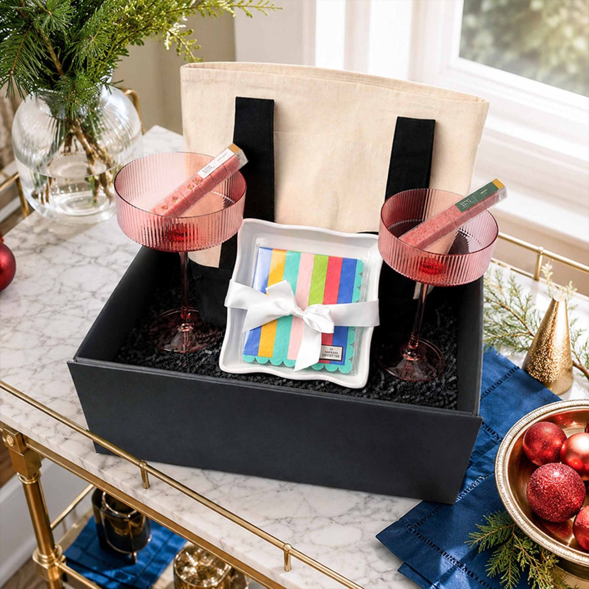 Sip & Celebrate Cocktail Set Gift Basket