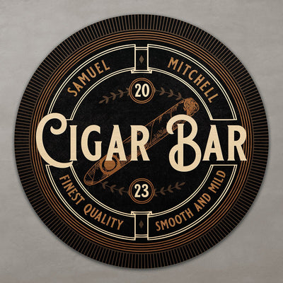 Smooth and Mild Custom Cigar Bar Sign