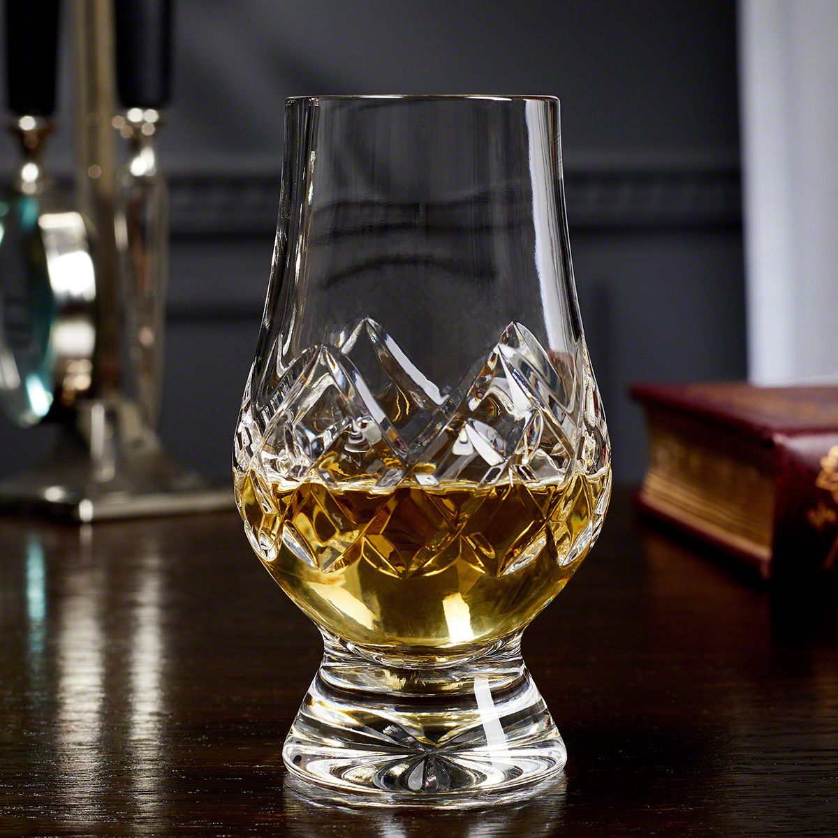 Stanton Cut Glencairn Crystal Glasses + Travel Whiskey Tasting Set