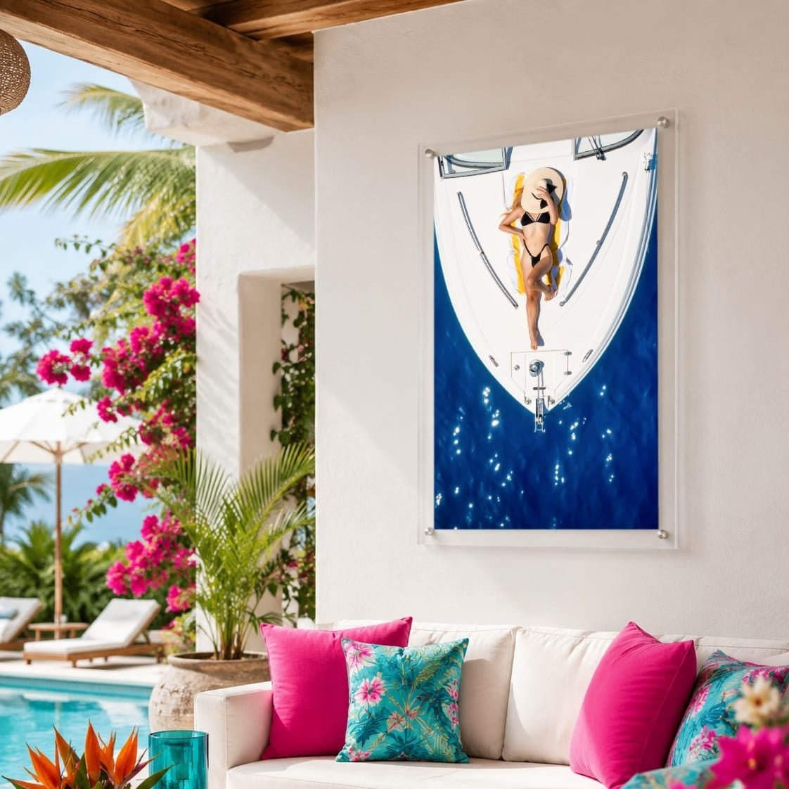 Sun Deck Society Acrylic Wall Art Print - Vertical