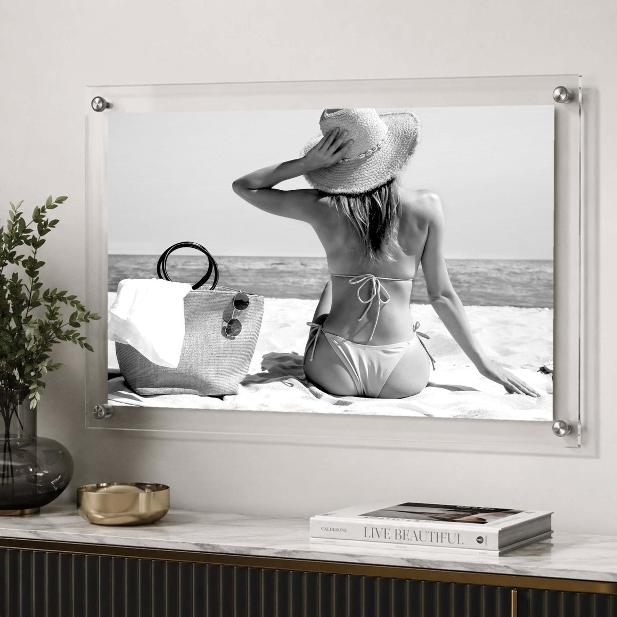 Tan Lines Pending Black & White Acrylic Wall Art Print