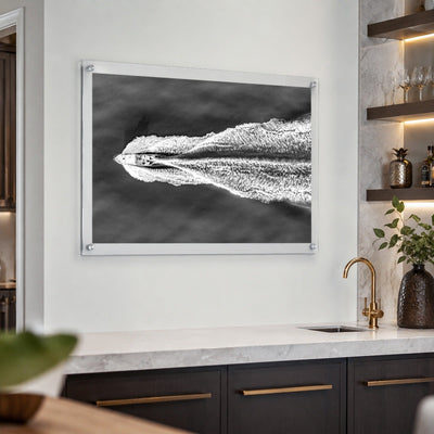 The Getaway Black & White Acrylic Wall Art Print - Horizontal